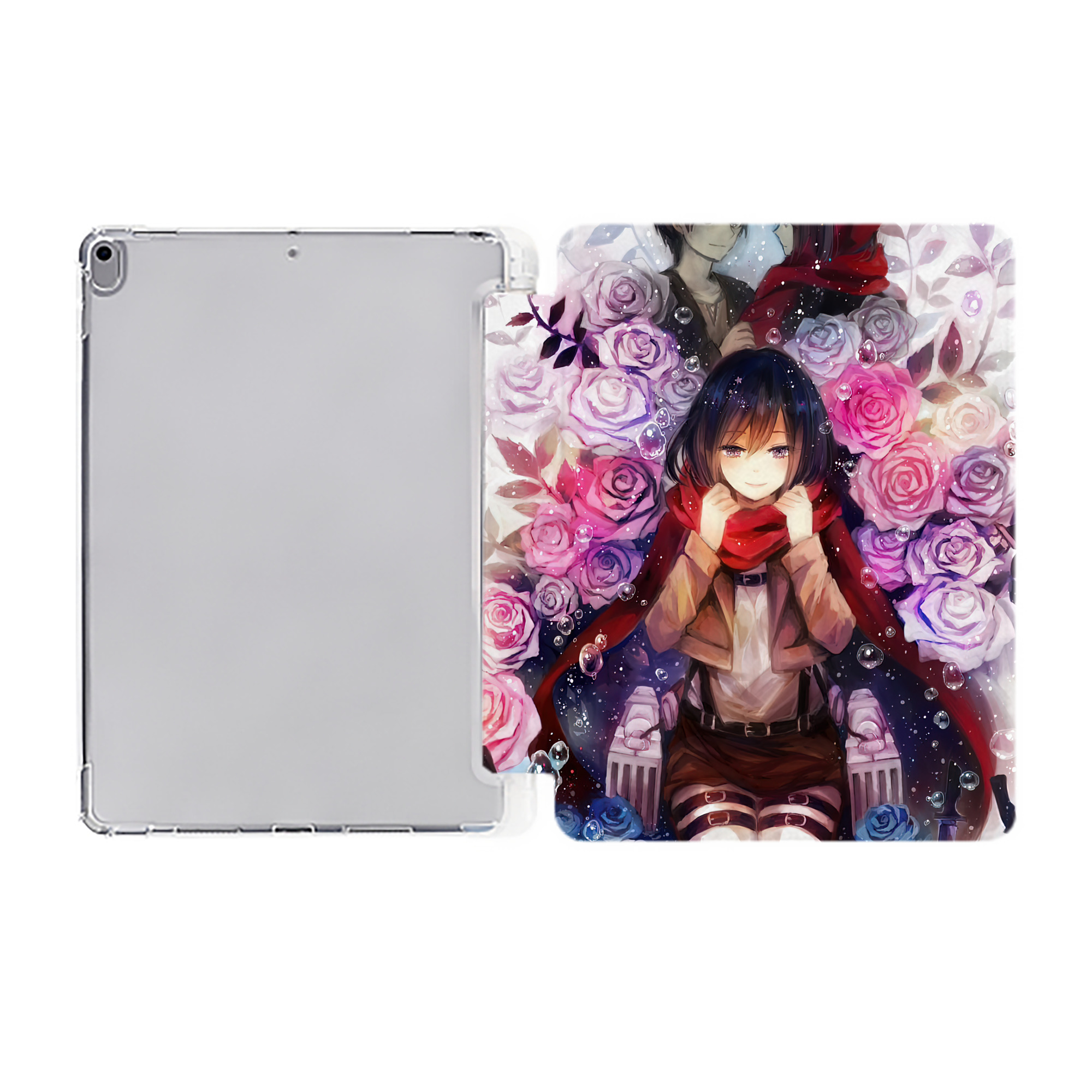 （画像用） 進撃の巨人 Attack on Titan IPad ケース ペン収納付き 三つ折りスタンド PUレザー×シリコン 対応機種9.5/10.5/10.9インチ